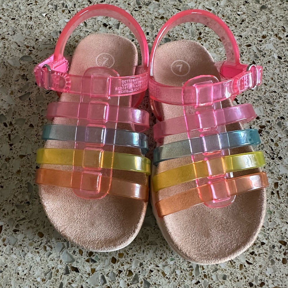 Cat & Jack Colorful Rainbow Kids Sandals
